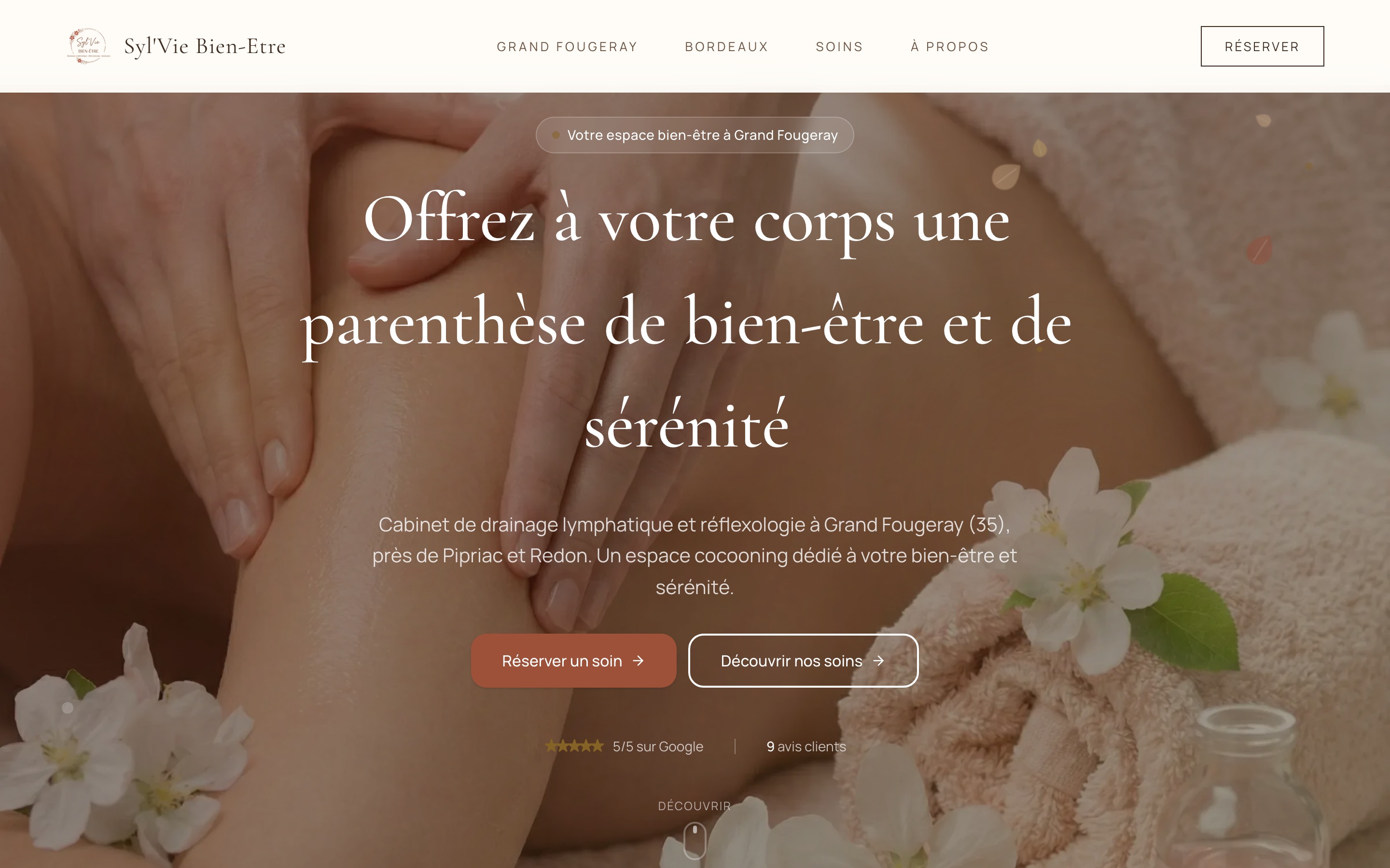 Aperçu du site de Syl’Vie Bien-Être